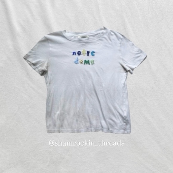 white patchwork Notre Dame reworked tee - Picture 1 of 11
